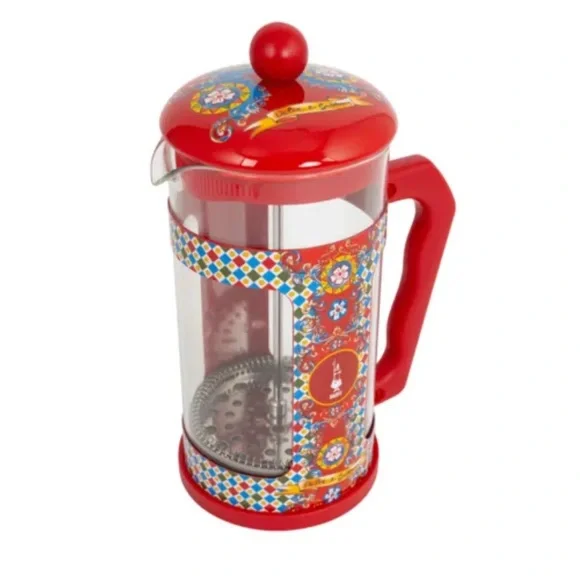 ❤️ NIB Bialetti Dolce & Gabbana French Coffee Press Carretto Sicilian Cart 1 L